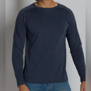 ABLY Papa Men's Blue Raglan Long Sleeve Tee Size M